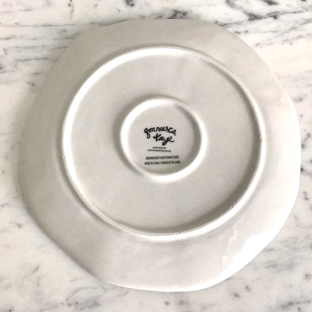 Anthropologie Francesca Kaye Handpainted Glazed Plate New In Box - Picture 10 of 10